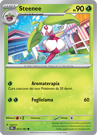 Steenee 017/197 - ITA - Near Mint - Scarlatto e Violetto - Ossidiana Infuocata - Carta Pokemon