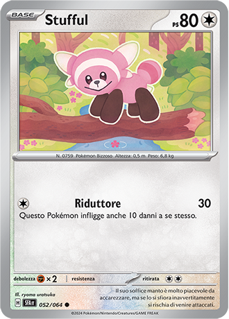 Stufful 052/064 Comune - ITA - Near Mint - Scarlatto e Violetto - Segreto Fiabesco - Carta Pokemon