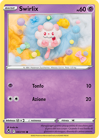 Swirlix 083/195 - ITA - Near Mint - Spada e Scudo - Tempesta Argentata - Carta Pokemon