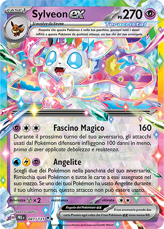 Sylveon-ex 041/131 - ITA - Near Mint - Scarlatto e Violetto - Evoluzioni Prismatiche - Carta Pokemon