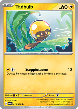 Tadbulb 075/197 - ITA - Near Mint - Scarlatto e Violetto - Ossidiana Infuocata - Carta Pokemon