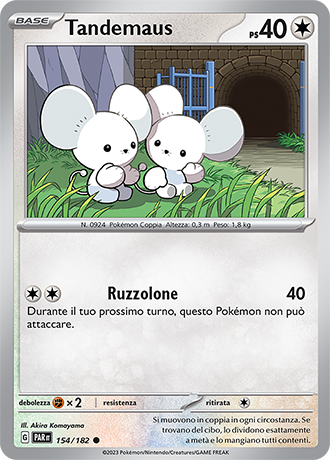 Tandemaus 154/182 - ITA - Near Mint - Scarlatto e Violetto - Paradosso Temporale - Carta Pokemon