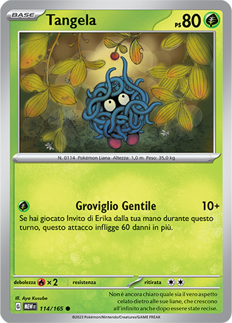 Tangela 114/165 - ITA - Near Mint - Scarlatto e Violetto - 151 - Carta Pokemon