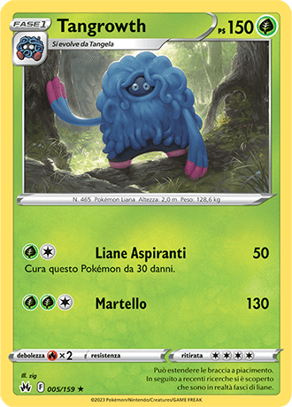 Tangrowth 005/159 - ITA - Near Mint - Spada e Scudo - Zenit Regale - Carta Pokemon