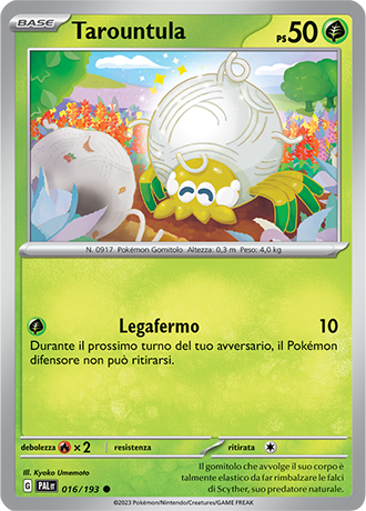 Tarountula 016/193 - ITA - Near Mint - Scarlatto e Violetto - Evoluzioni a Paldea - Carta Pokemon