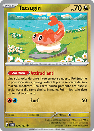 Tatsugiri 131/167 Reverse Holo Non Comune - ITA - Near Mint - Scarlatto e Violetto - Crepuscolo Mascherato - Carta Pokemon