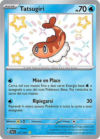 Tatsugiri Shiny 127/091 - ITA - Near Mint - Scarlatto e Violetto - Destino di Paldea - Carta Pokemon