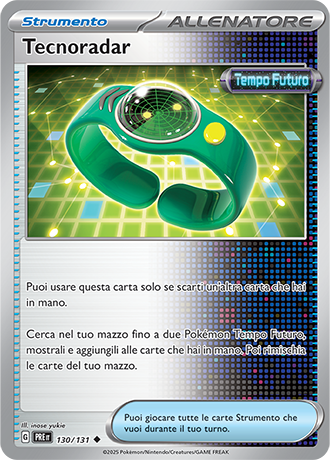 Tecnoradar 130/131 Reverse Holo Masterball - ITA - Near Mint - Scarlatto e Violetto - Evoluzioni Prismatiche - Carta Pokemon