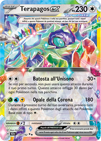 Terapagos-ex 128/142 - ITA - Near Mint - Scarlatto e Violetto - Corona Astrale - Carta Pokemon