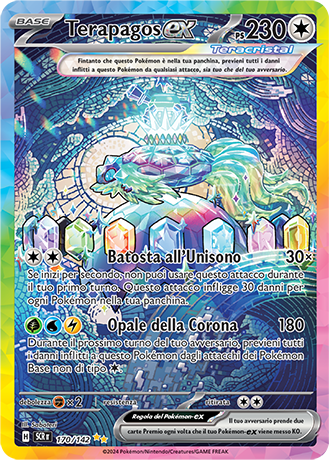 Terapagos-ex 170/142 Alternative Art - ITA - Near Mint - Scarlatto e Violetto - Corona Astrale - Carta Pokemon