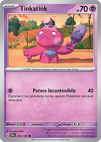 Tinkatink 083/182 - ITA - Near Mint - Scarlatto e Violetto - Paradosso Temporale - Carta Pokemon