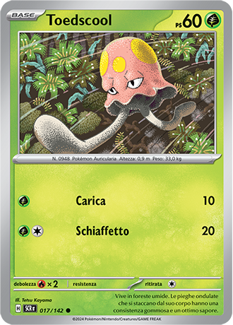 Toedscool 017/142 - ITA - Near Mint - Scarlatto e Violetto - Corona Astrale - Carta Pokemon