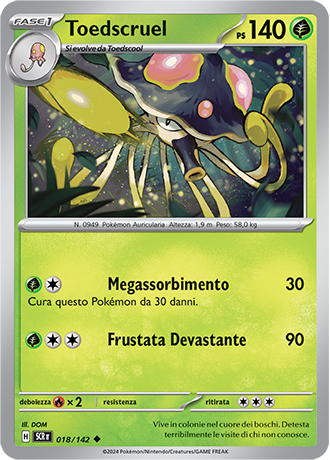 Toedscruel 018/142 - ITA - Near Mint - Scarlatto e Violetto - Corona Astrale - Carta Pokemon