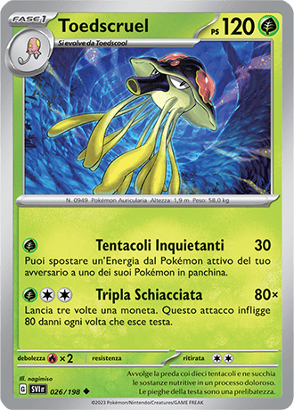 Toedscruel 026/198 - ITA - Near Mint - Scarlatto e Violetto - Carta Pokemon