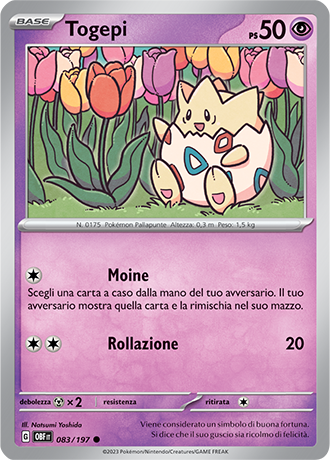 Togepi 083/197 - ITA - Near Mint - Scarlatto e Violetto - Ossidiana Infuocata - Carta Pokemon