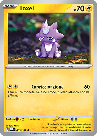 Toxel 069/182 - ITA - Near Mint - Scarlatto e Violetto - Paradosso Temporale - Carta Pokemon