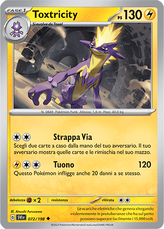 Toxtricity 072/198 - ITA - Near Mint - Scarlatto e Violetto - Carta Pokemon