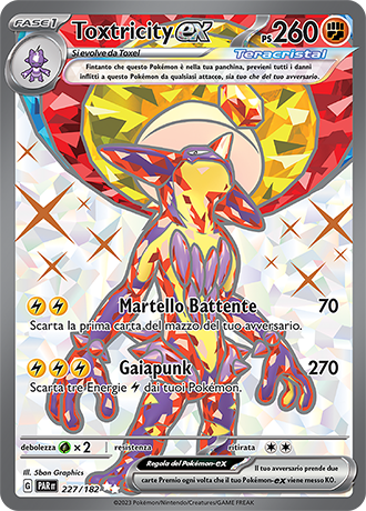 Toxtricity-ex 227/182 Full Art - ITA - Near Mint - Scarlatto e Violetto - Paradosso Temporale - Carta Pokemon