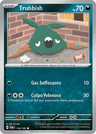 Trubbish 116/182 - ITA - Near Mint - Scarlatto e Violetto - Paradosso Temporale - Carta Pokemon