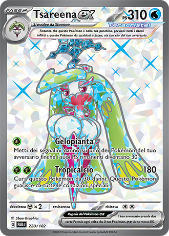 Tsareena-ex 220/182 Full Art - ITA - Near Mint - Scarlatto e Violetto - Paradosso Temporale - Carta Pokemon