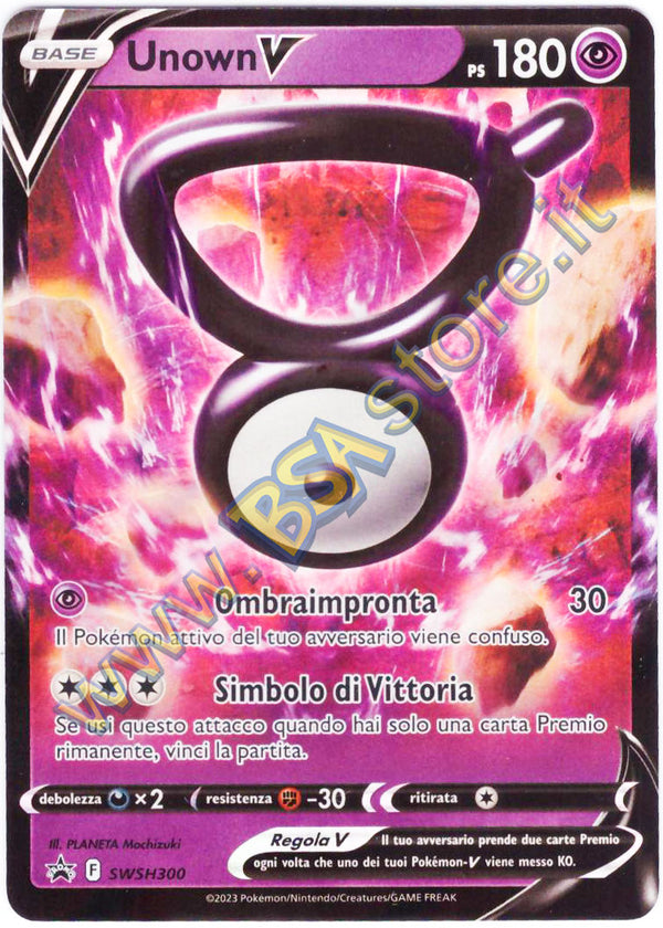 Unown-V SWSH300 - ITA - Near Mint - Promo Spada e Scudo - Carta Pokemon