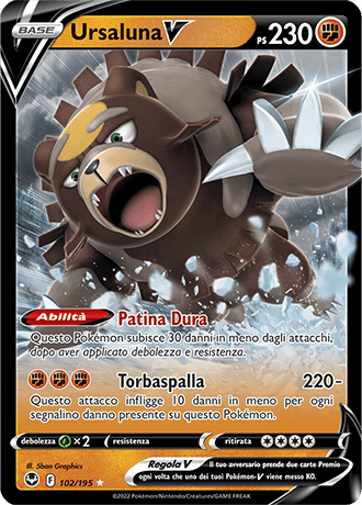 Ursaluna-V 102/195 - ITA - Near Mint - Spada e Scudo - Tempesta Argentata - Carta Pokemon