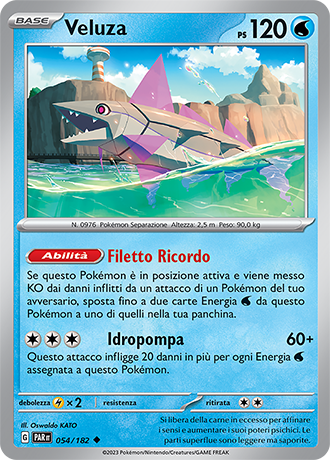 Veluza 054/182 - ITA - Near Mint - Scarlatto e Violetto - Paradosso Temporale - Carta Pokemon