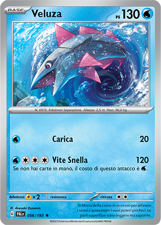 Veluza 056/193 Holo - ITA - Near Mint - Scarlatto e Violetto - Evoluzioni a Paldea - Carta Pokemon