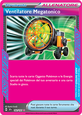 Ventilatore Megatonico 182/191 - ITA - Near Mint - Scarlatto e Violetto - Scintille Folgoranti - Carta Pokemon