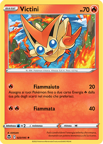 Victini 023/195 - ITA - Near Mint - Spada e Scudo - Tempesta Argentata - Carta Pokemon