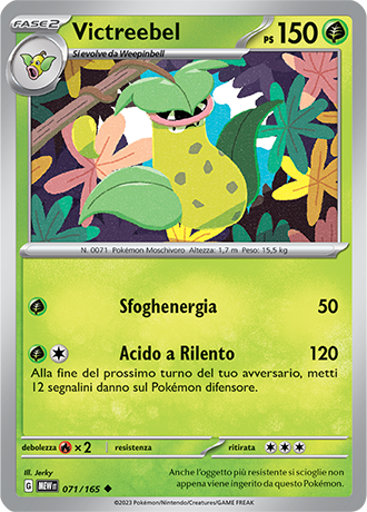 Victreebel 071/165 Reverse Holo - ITA - Near Mint - Scarlatto e Violetto - 151 - Carta Pokemon