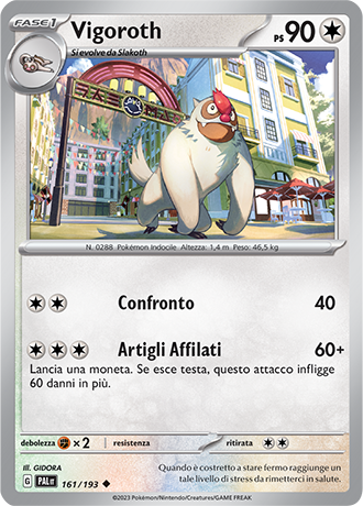 Vigoroth 161/193 - ITA - Near Mint - Scarlatto e Violetto - Evoluzioni a Paldea - Carta Pokemon