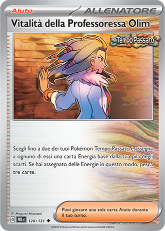 Vitalità della Professoressa Olim 120/131 Reverse Holo - ITA - Near Mint - Scarlatto e Violetto - Evoluzioni Prismatiche - Carta Pokemon