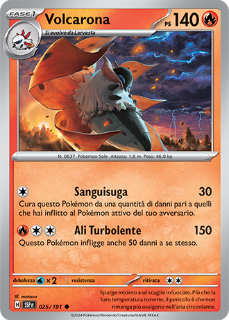 Volcarona 025/191 - ITA - Near Mint - Scarlatto e Violetto - Scintille Folgoranti - Carta Pokemon 0