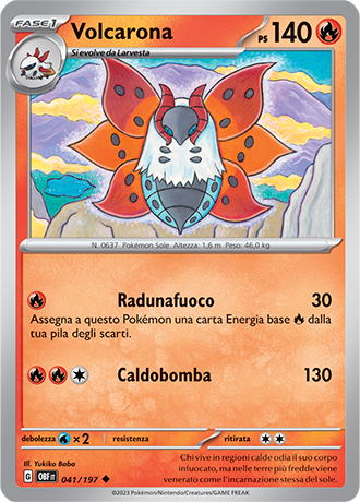 Volcarona 041/197 - ITA - Near Mint - Scarlatto e Violetto - Ossidiana Infuocata - Carta Pokemon