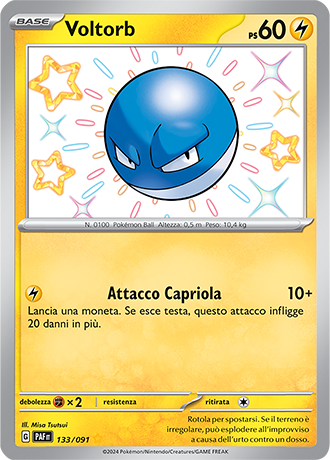 Voltorb Shiny 133/091 - ITA - Near Mint - Scarlatto e Violetto - Destino di Paldea - Carta Pokemon