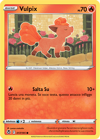 Vulpix 017/195 - ITA - Near Mint - Spada e Scudo - Tempesta Argentata - Carta Pokemon