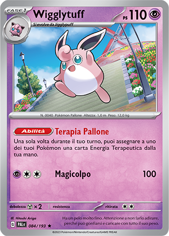 Wigglytuff 084/193 Holo - ITA - Near Mint - Scarlatto e Violetto - Evoluzioni a Paldea - Carta Pokemon