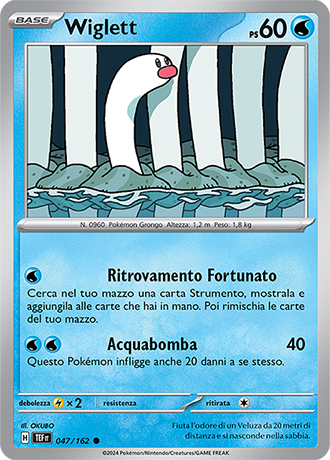 Wiglett 047/162 - ITA - Near Mint - Scarlatto e Violetto - CronoForze - Carta Pokemon