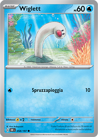 Wiglett 058/197 - ITA - Near Mint - Scarlatto e Violetto - Ossidiana Infuocata - Carta Pokemon