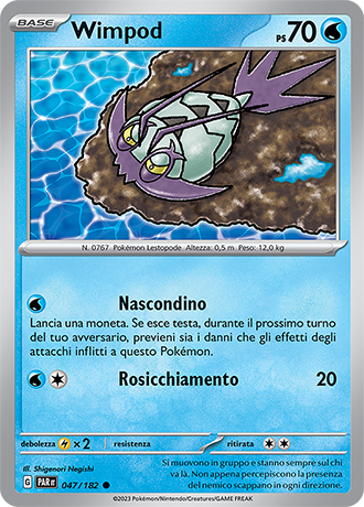 Wimpod 047/182 - ITA - Near Mint - Scarlatto e Violetto - Paradosso Temporale - Carta Pokemon