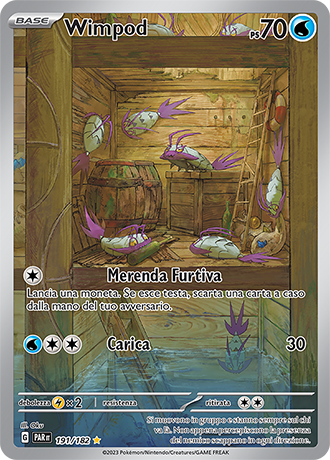 Wimpod 191/182 Illustrazione Rara - ITA - Near Mint - Scarlatto e Violetto - Paradosso Temporale - Carta Pokemon