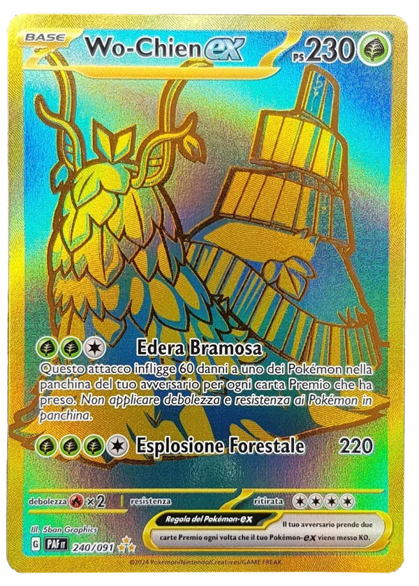 Wo-Chien EX 240/091 Oro Smeraldo - ITA - Near Mint - Scarlatto e Violetto - Destino di Paldea - Carta Pokemon