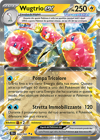 Wugtrio-ex 060/162 - ITA - Near Mint - Scarlatto e Violetto - CronoForze - Carta Pokemon