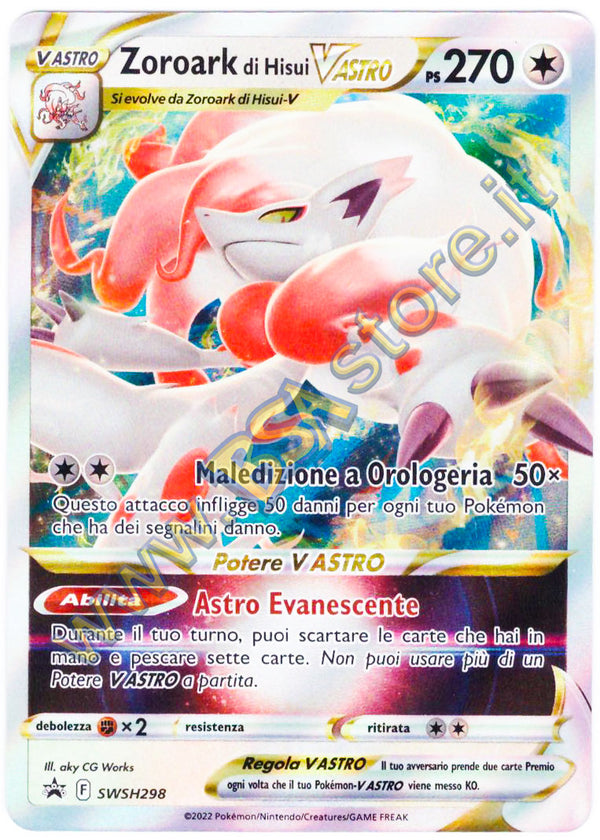 Zoroark di Hisui V ASTRO SWSH298 - ITA - Near Mint - Promo Spada e Scudo - Carta Pokemon